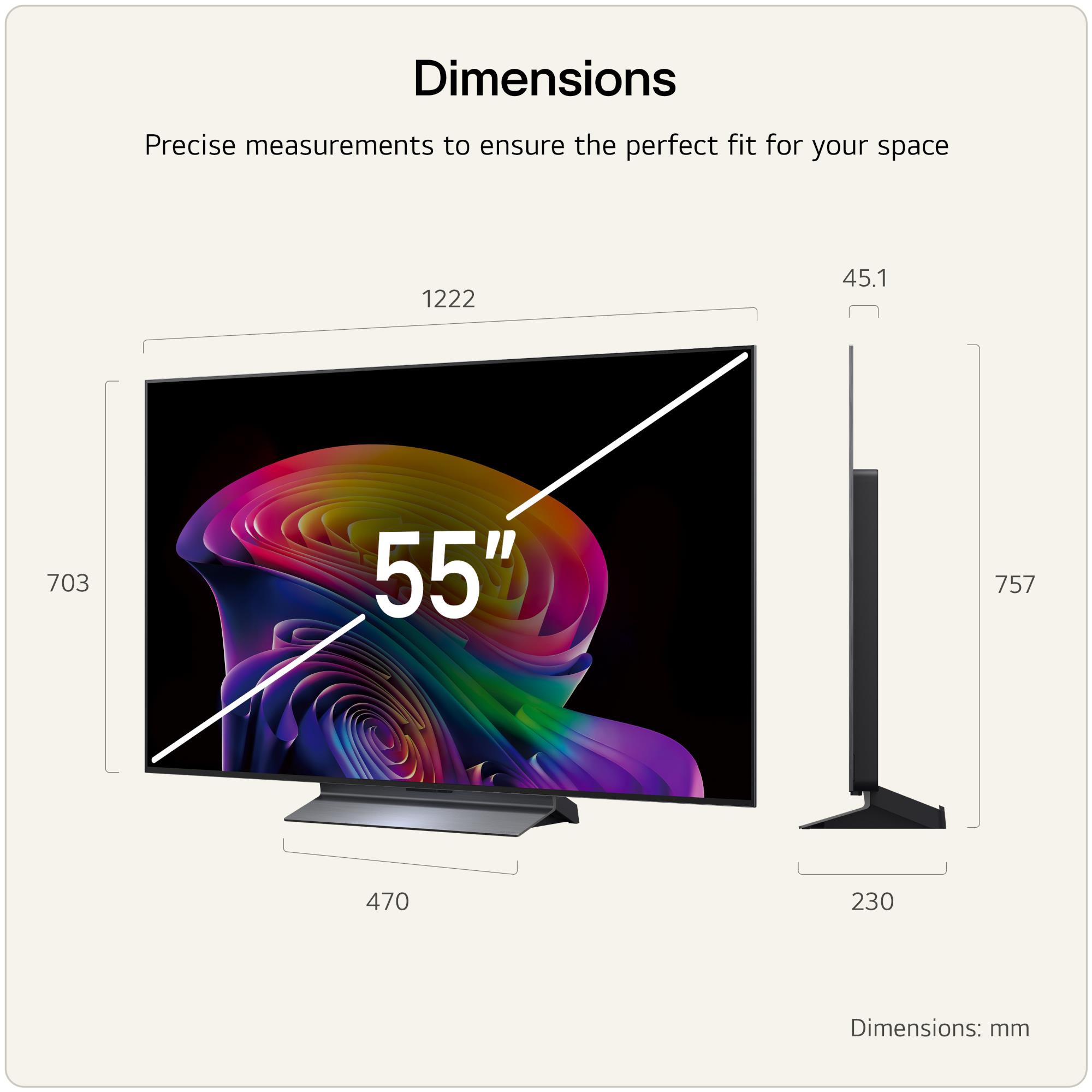 LG C6 Series OLED55C66LB 55" 4K OLED evo AI Smart TV