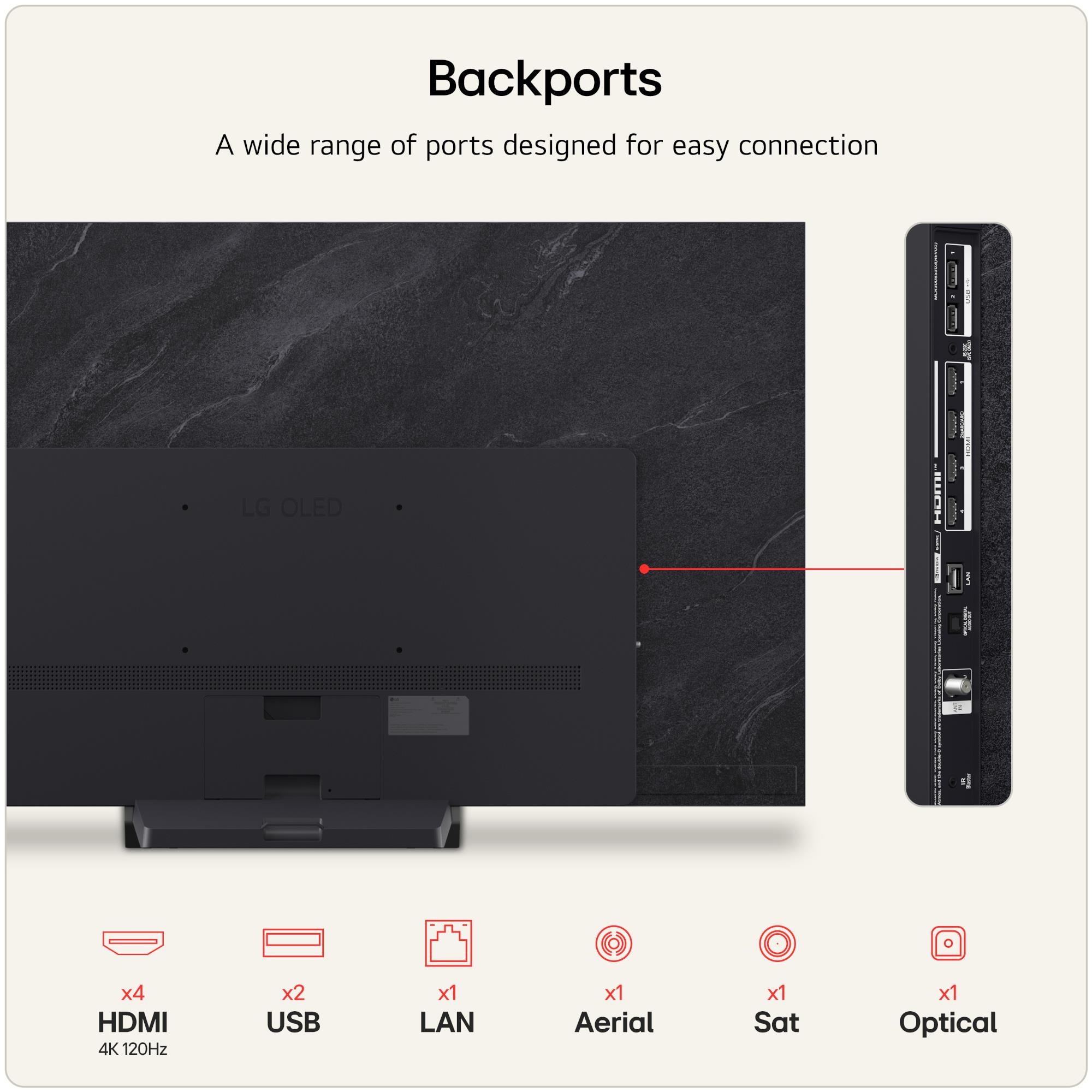 LG C6 Series OLED65C66LB 65" 4K OLED evo AI Smart TV