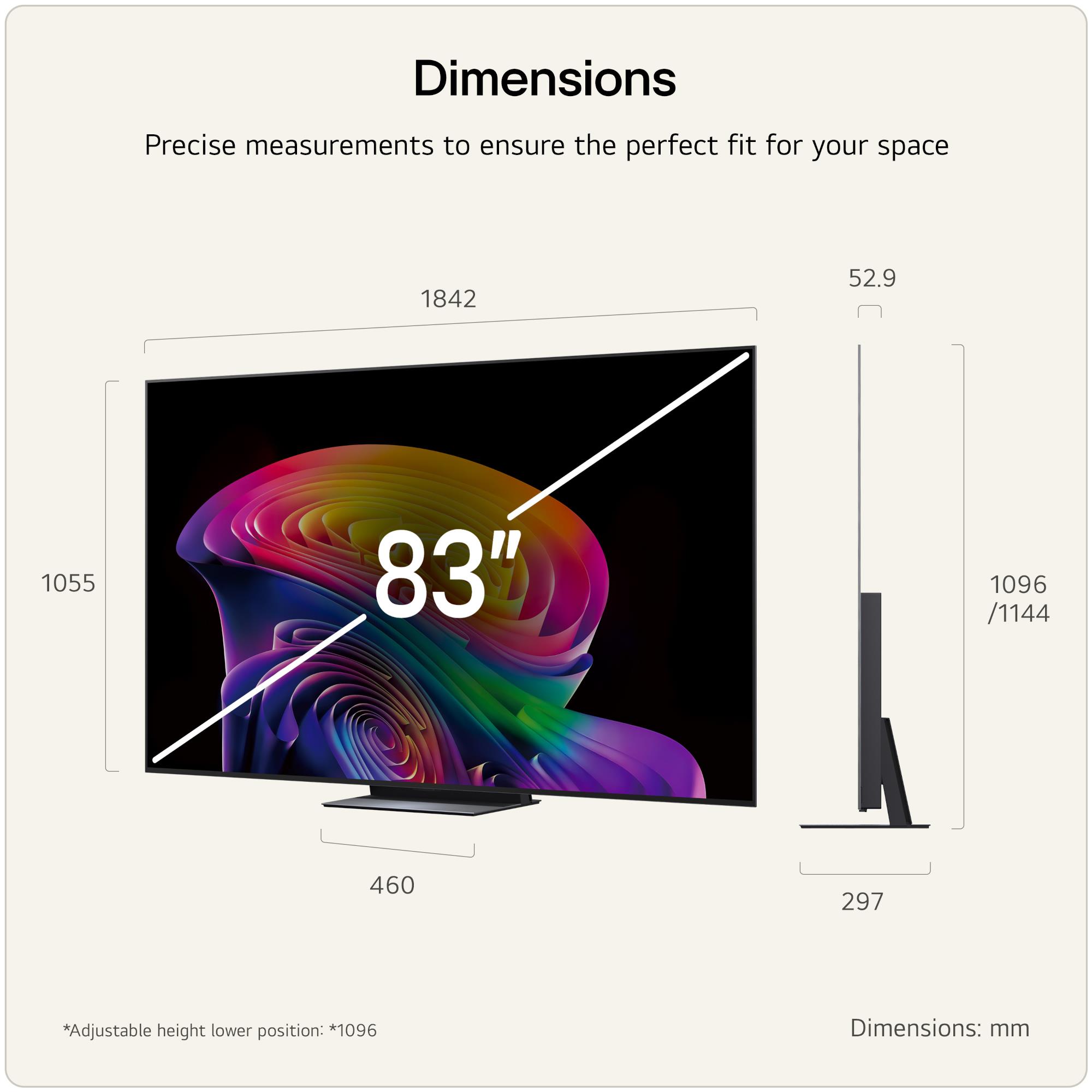 LG C6 Series OLED83C66LB 83" 4K OLED evo AI Smart TV