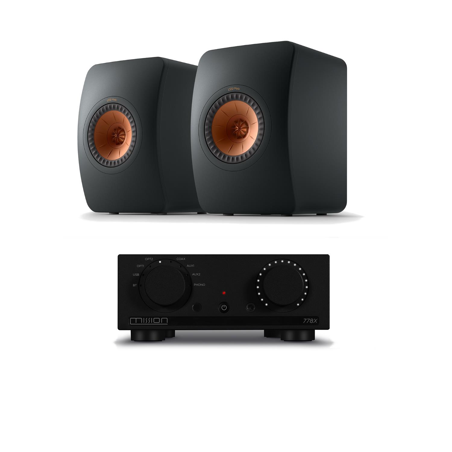 Mission 778X Amplifier<br>KEF LS50 Meta Speakers