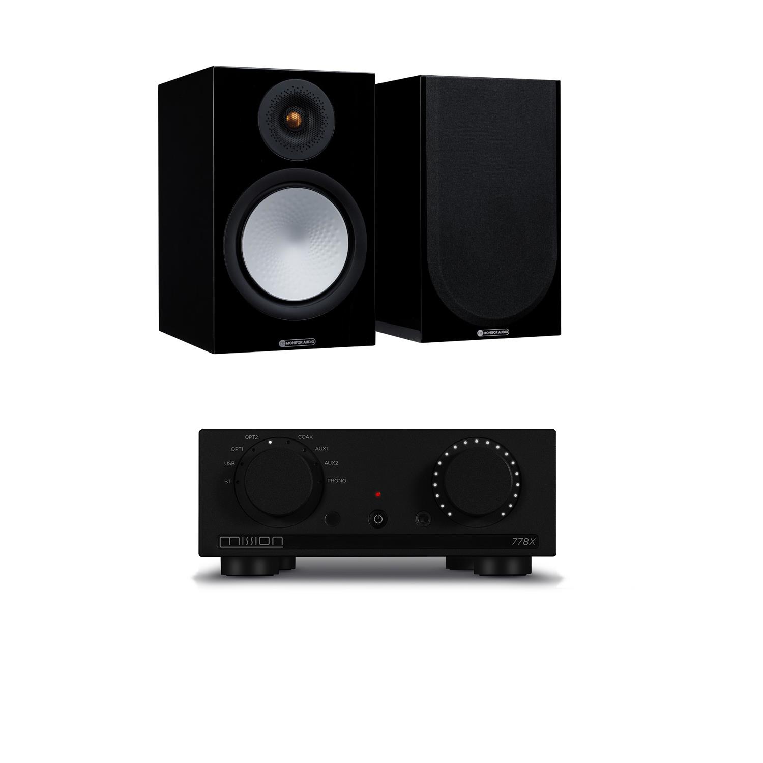 Mission 778X Amplifier<br>Monitor Audio Silver 50 7G Speakers