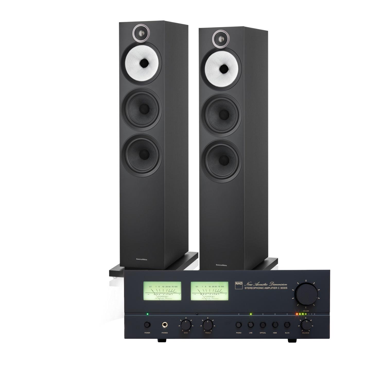 NAD C 3030S BluOS Streaming Amplifier<br>Bowers & Wilkins 603 S3 Speakers