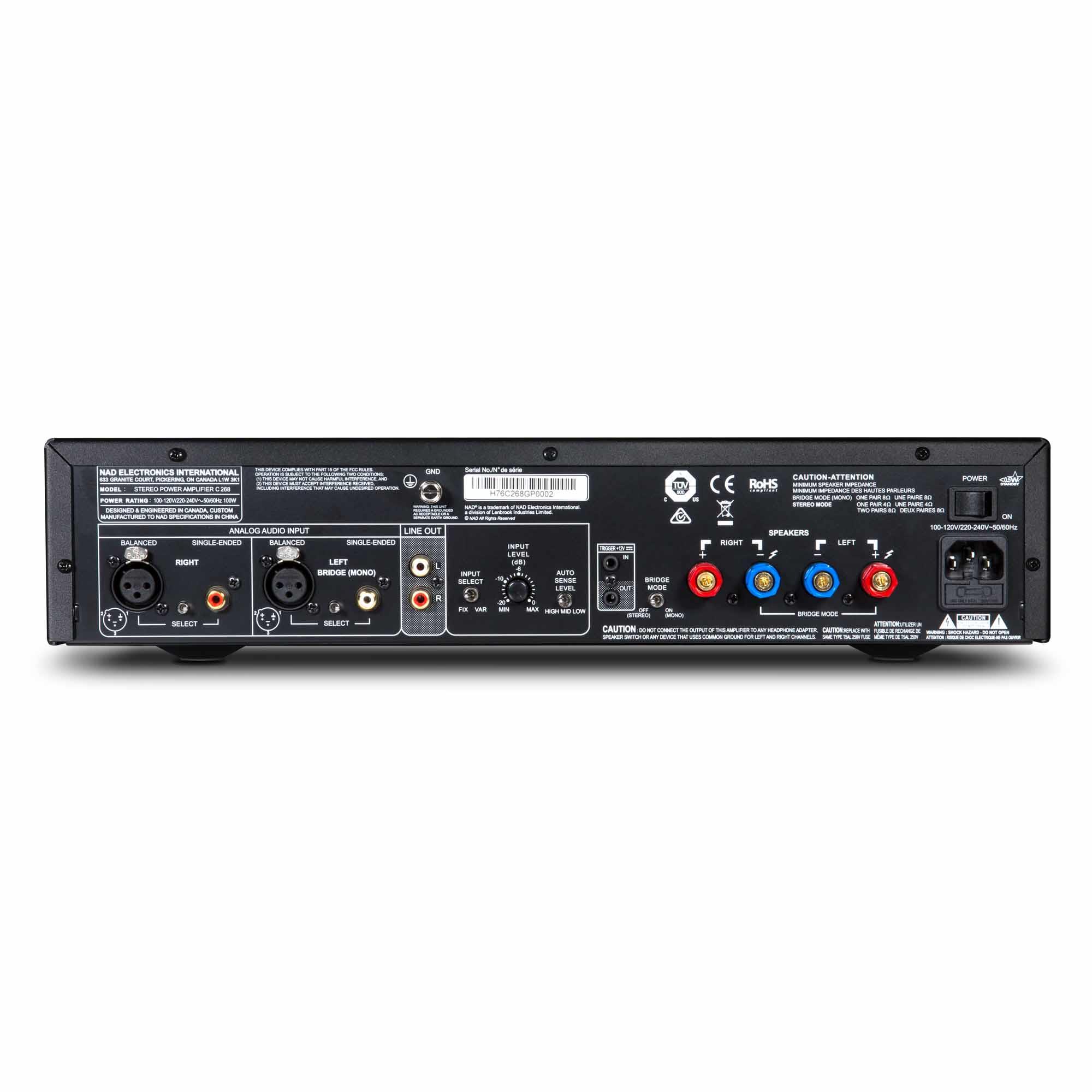 NAD C 268<br>Stereo Power Amplifier