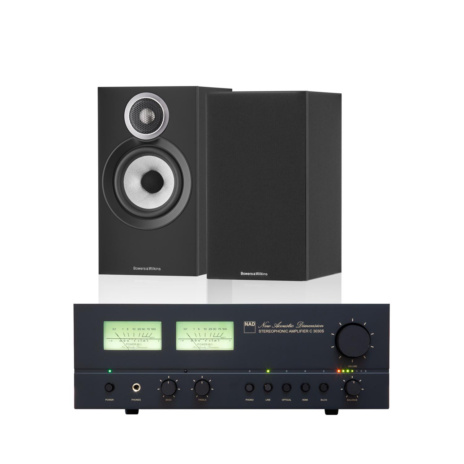 NAD C 3030S BluOS Streaming Amplifier Bowers & Wilkins 607 S3 Speakers