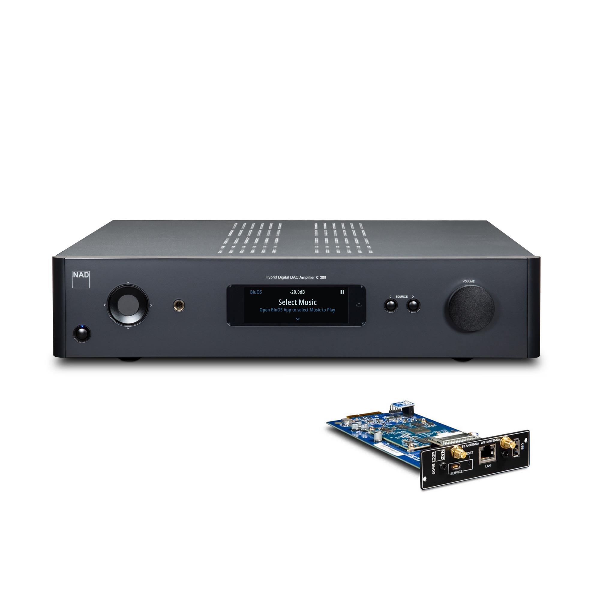 NAD C 389 Integrated Amplifier<br>NAD MDC2 BluOS-D Module 