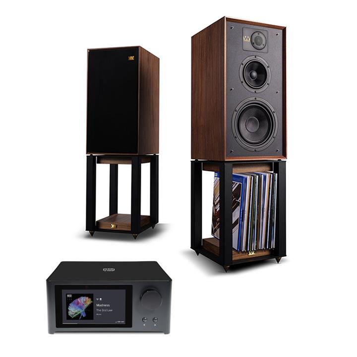 NAD C 700 V2 Streaming System<br>Wharfedale LINTON Heritage Speakers with<br>Wharfedale LINTON Heritage Stands