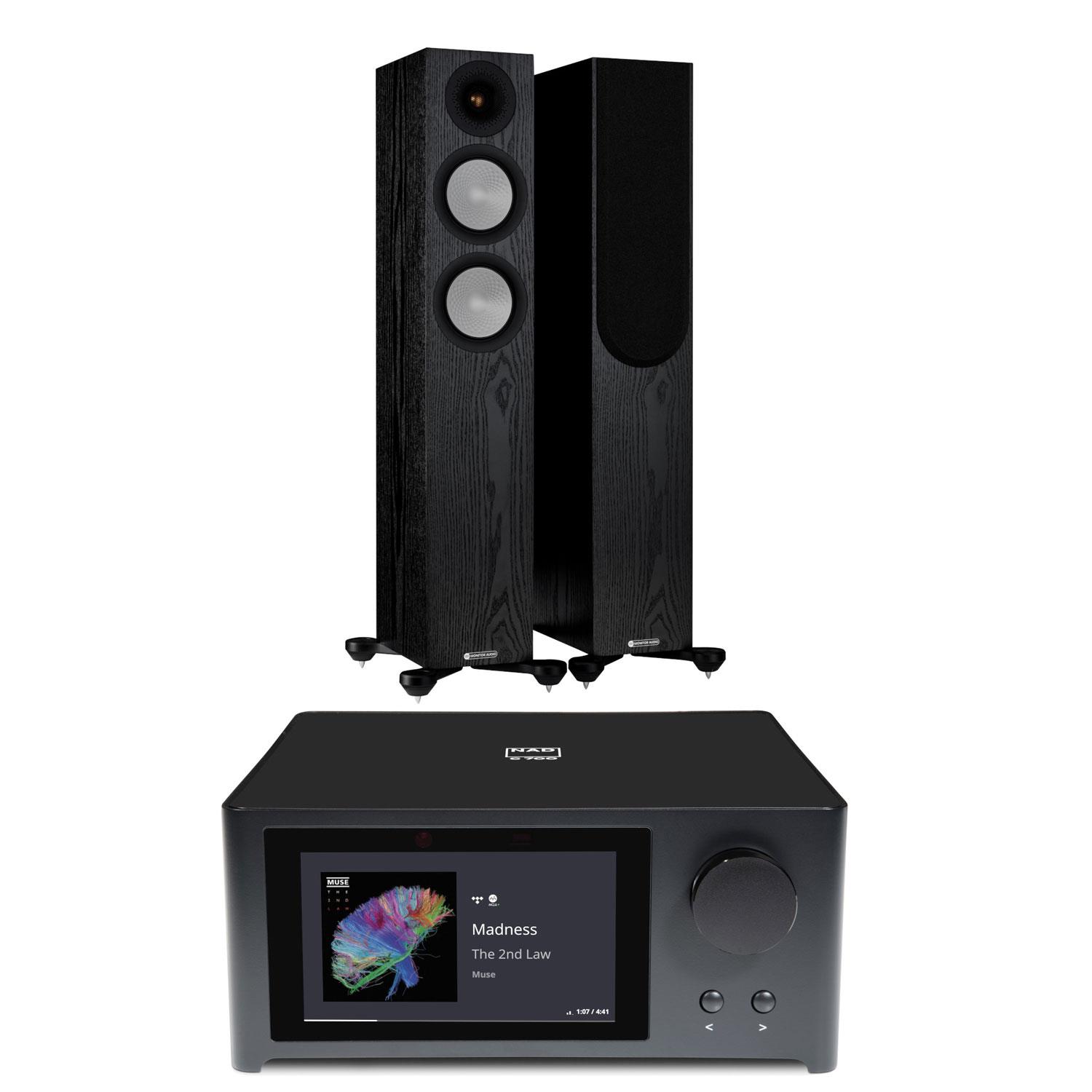 NAD C 700 V2 Streaming System<br>Monitor Audio Silver 200 7G Speakers