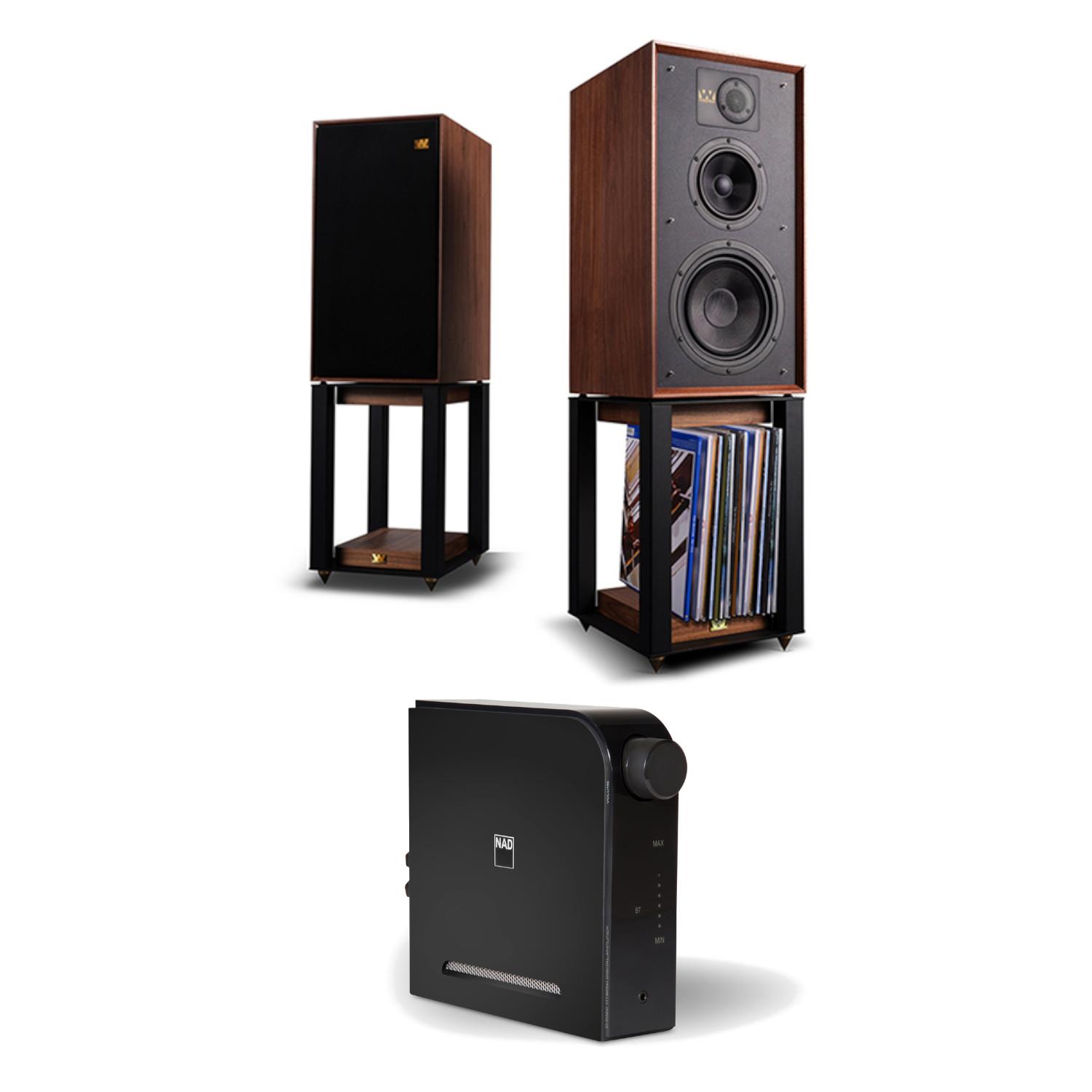 NAD D 3020v2 Amplifier<br>LINTON Heritage Speakers with Stands