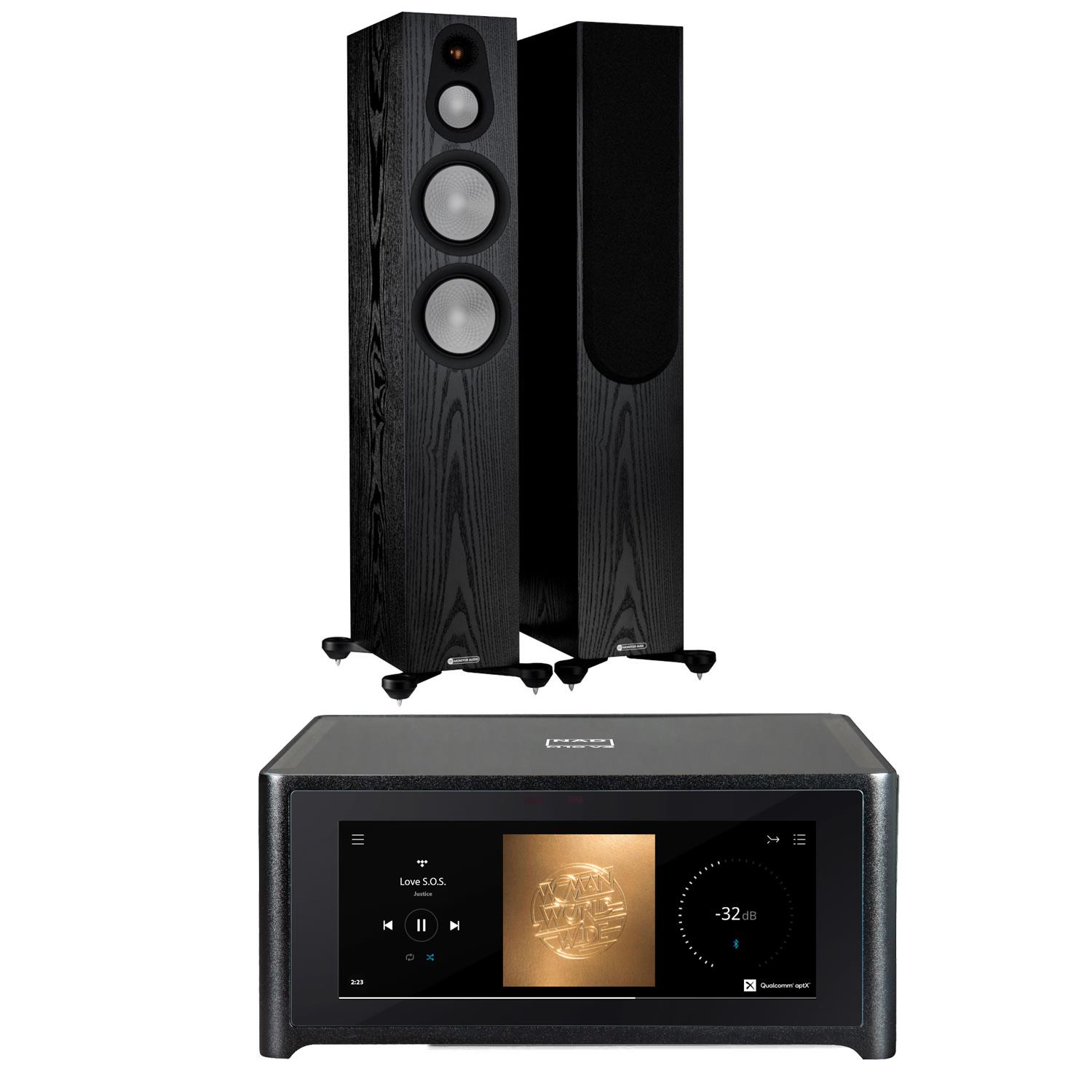 NAD M10 V3 Streaming System<br>Monitor Audio Silver 300 7G Speakers