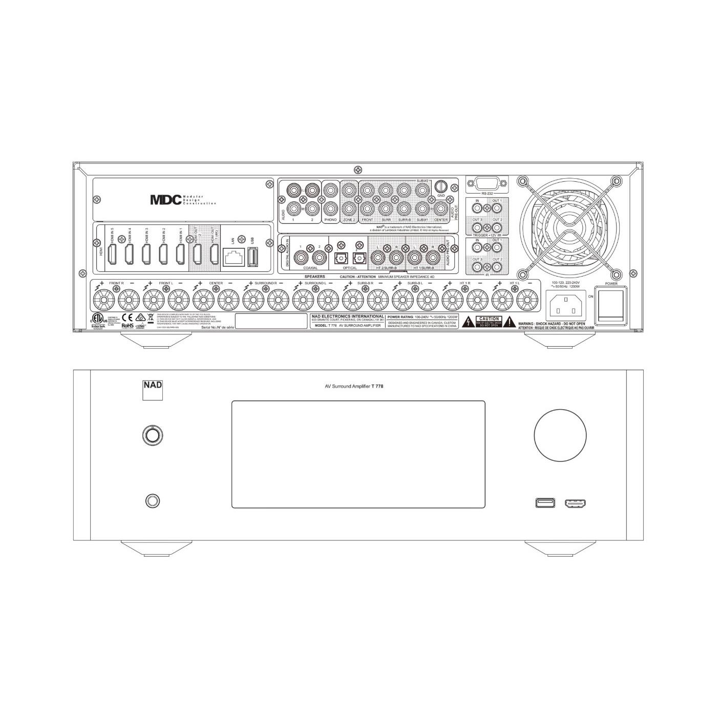 NAD T 778<br>AV Receiver