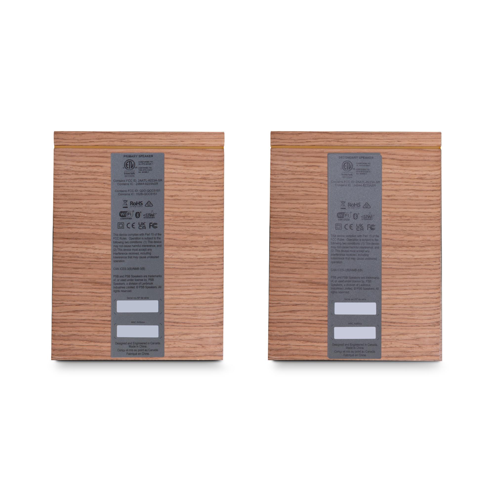 PSB iQ 2 (Walnut Veneer) Wireless Speakers With BluOS