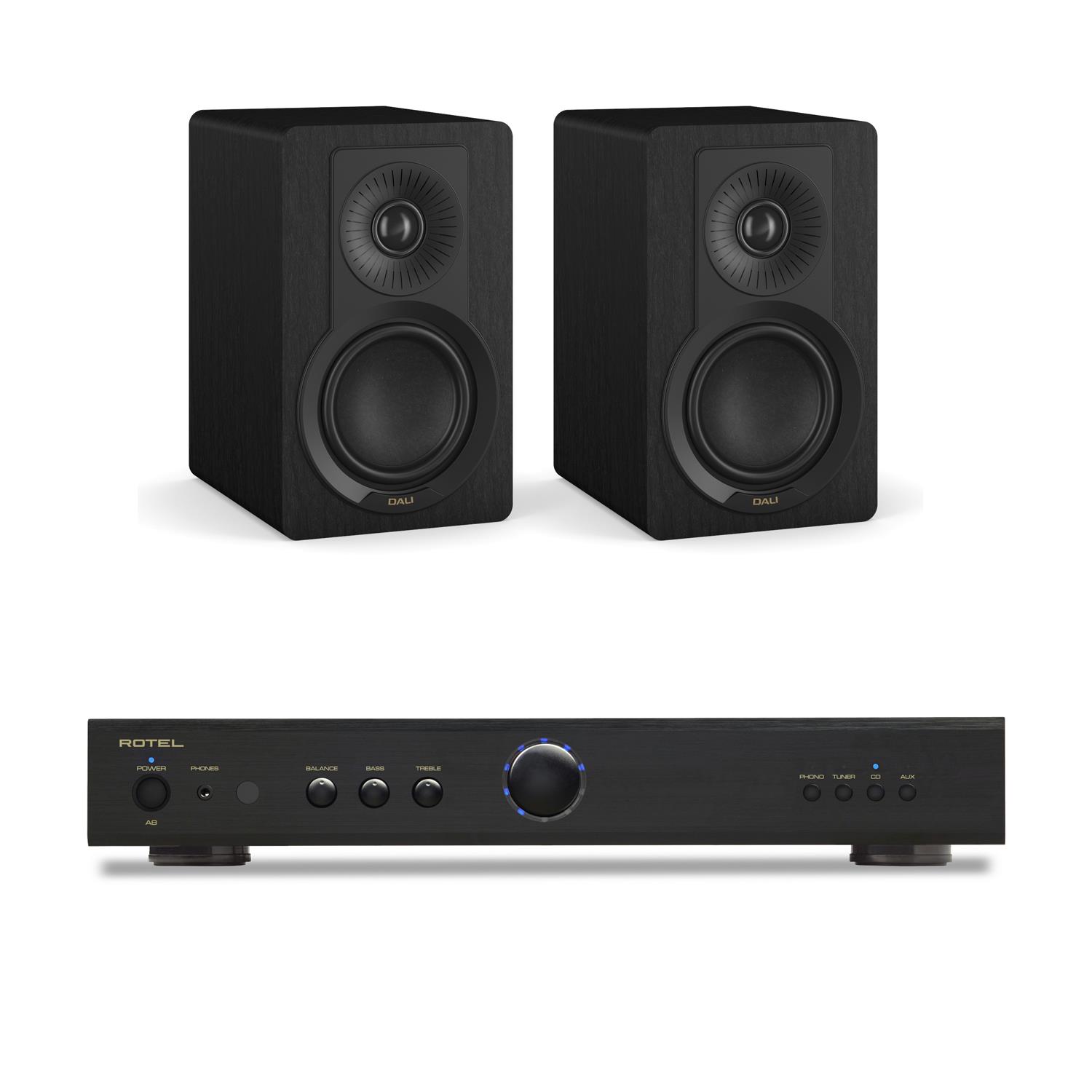 Rotel A8 Amplifier DALI KUPID Speakers