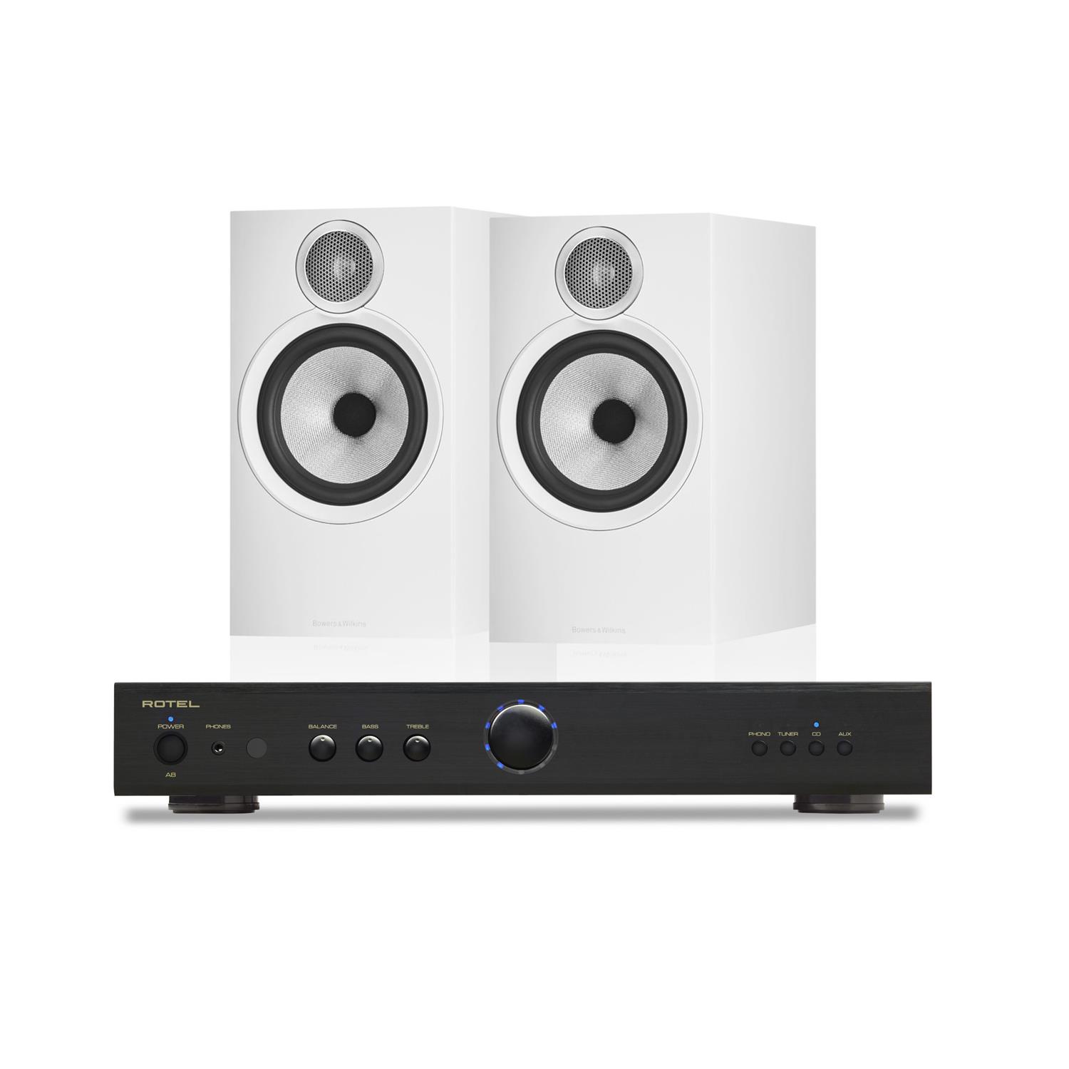 Rotel A8 Amplifier Bowers & Wilkins 606 S3 Speakers