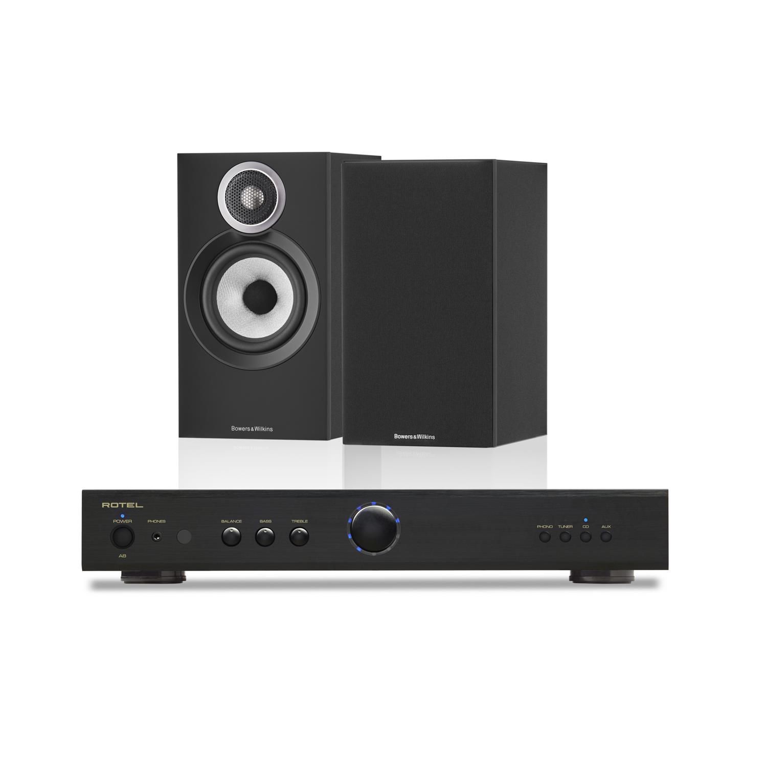 Rotel A8 Amplifier Bowers & Wilkins 607 S3 Speakers