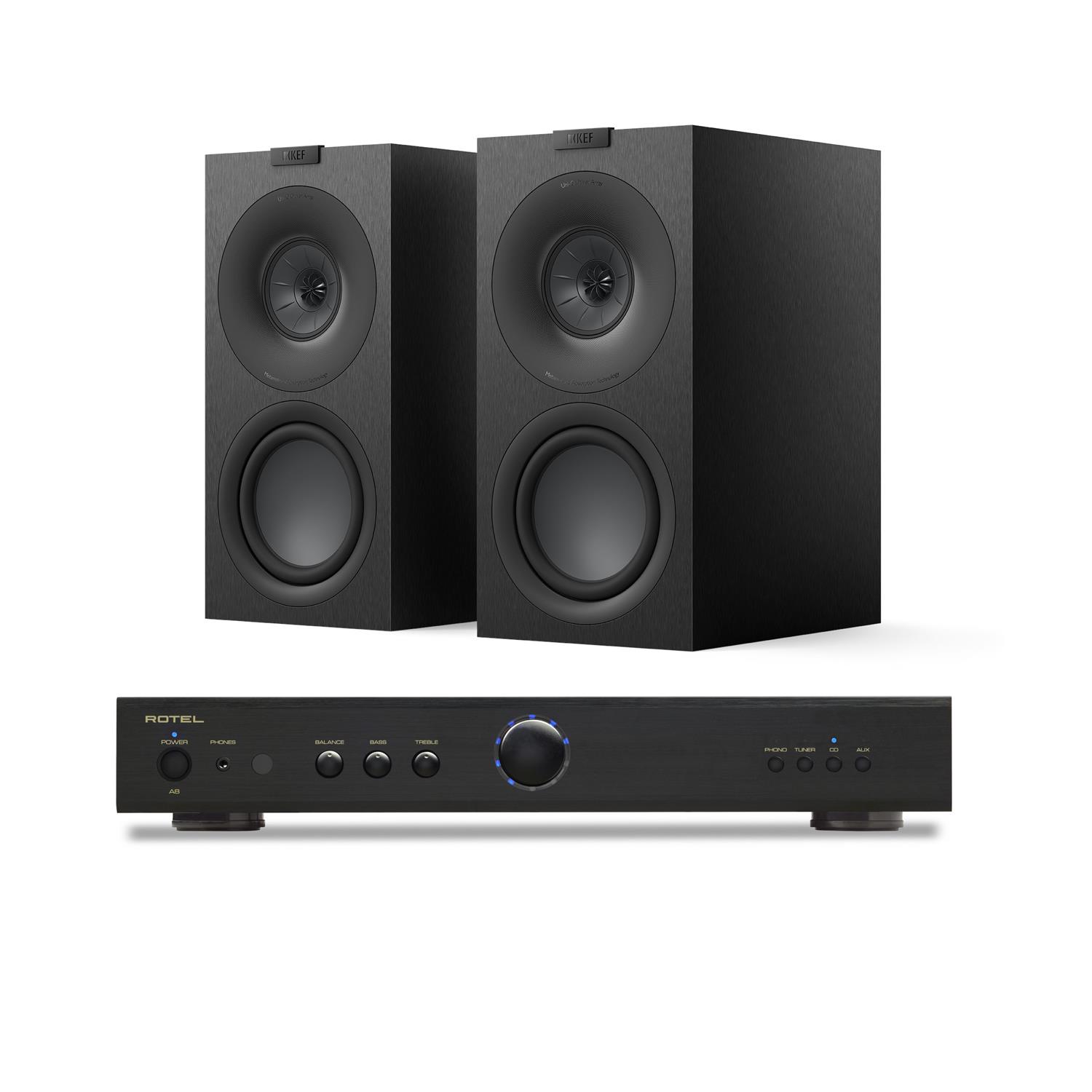 Rotel A8 Amplifier KEF Q Concerto Meta Speakers