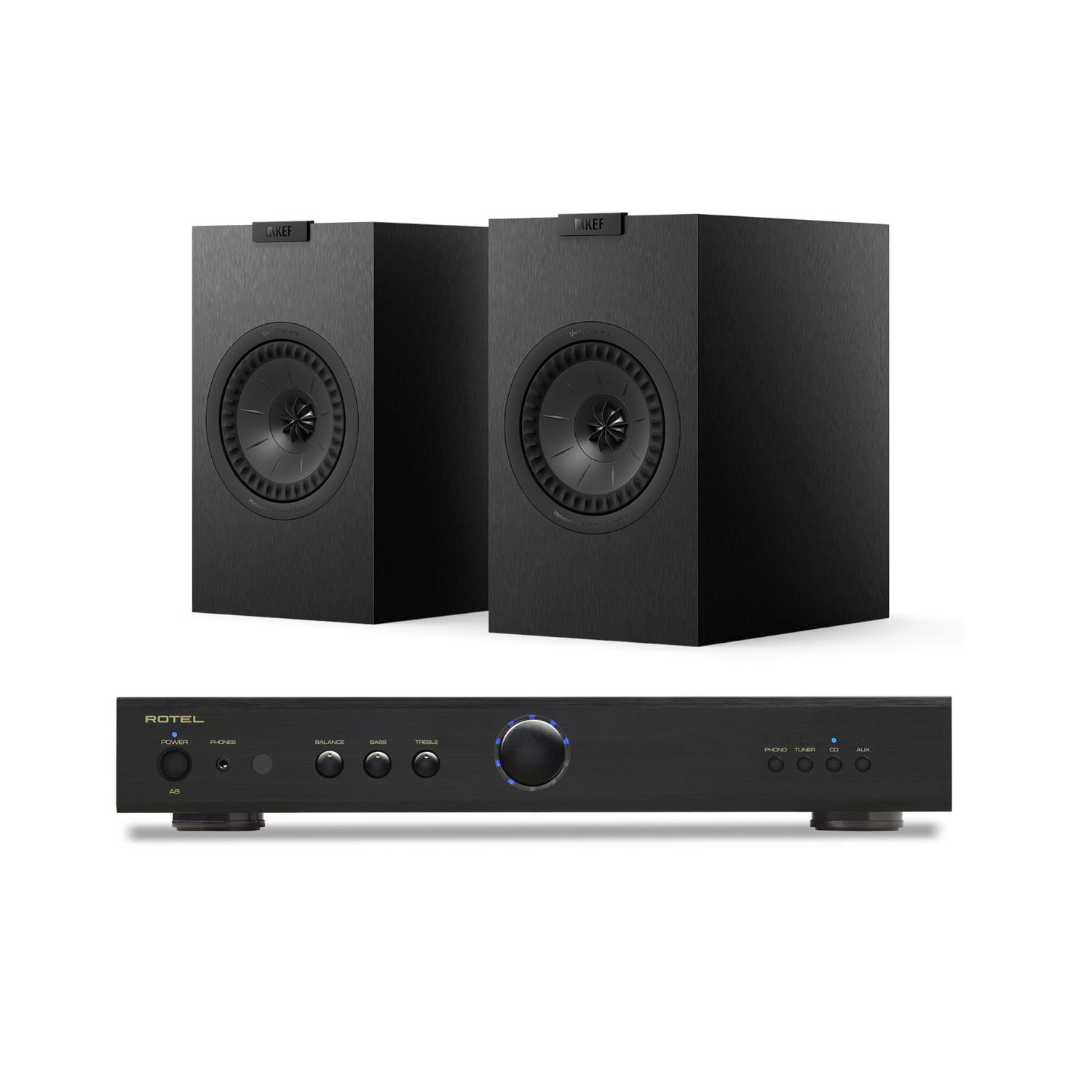 Rotel A8 Amplifier KEF Q1 Meta Speakers