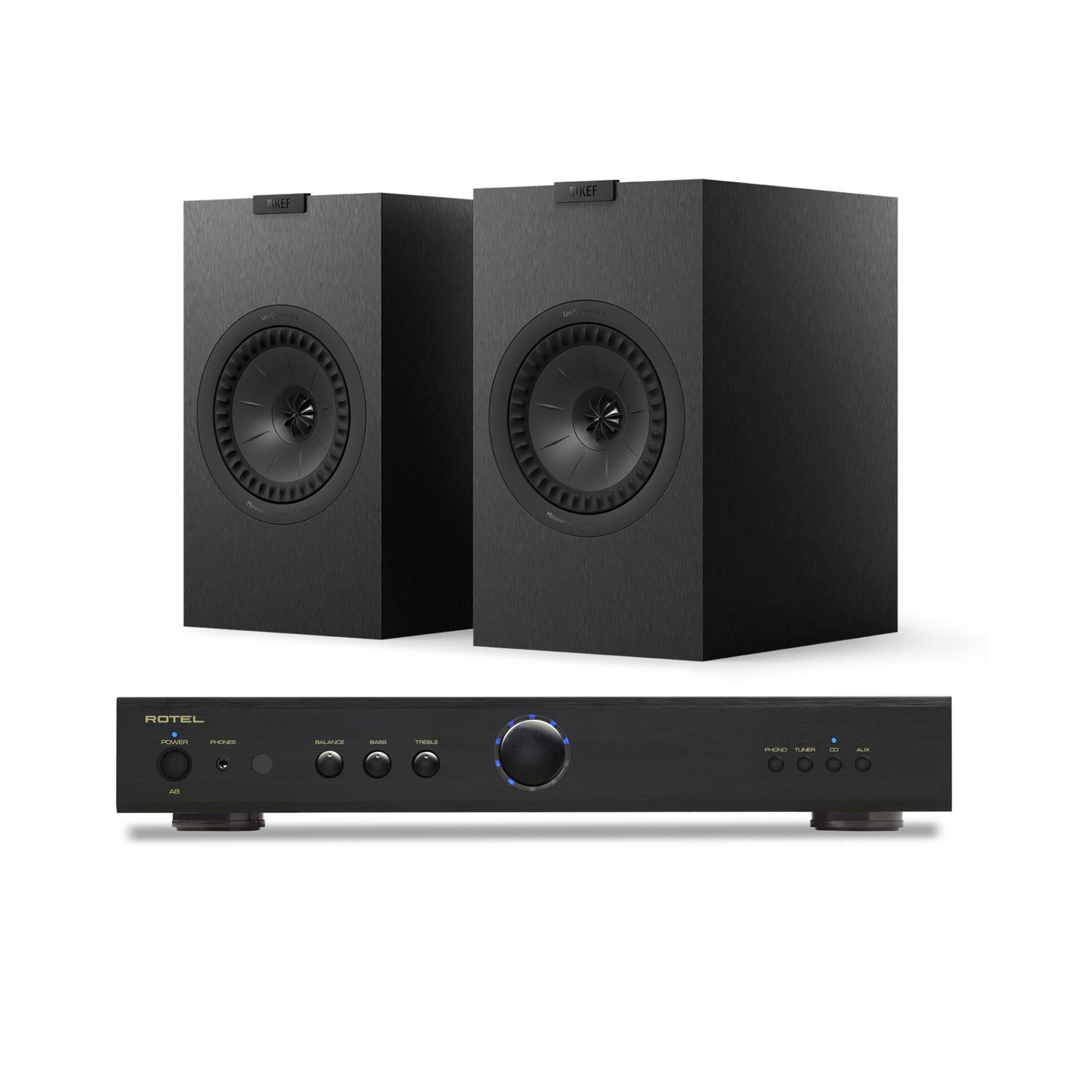 Rotel A8 Amplifier KEF Q3 Meta Speakers