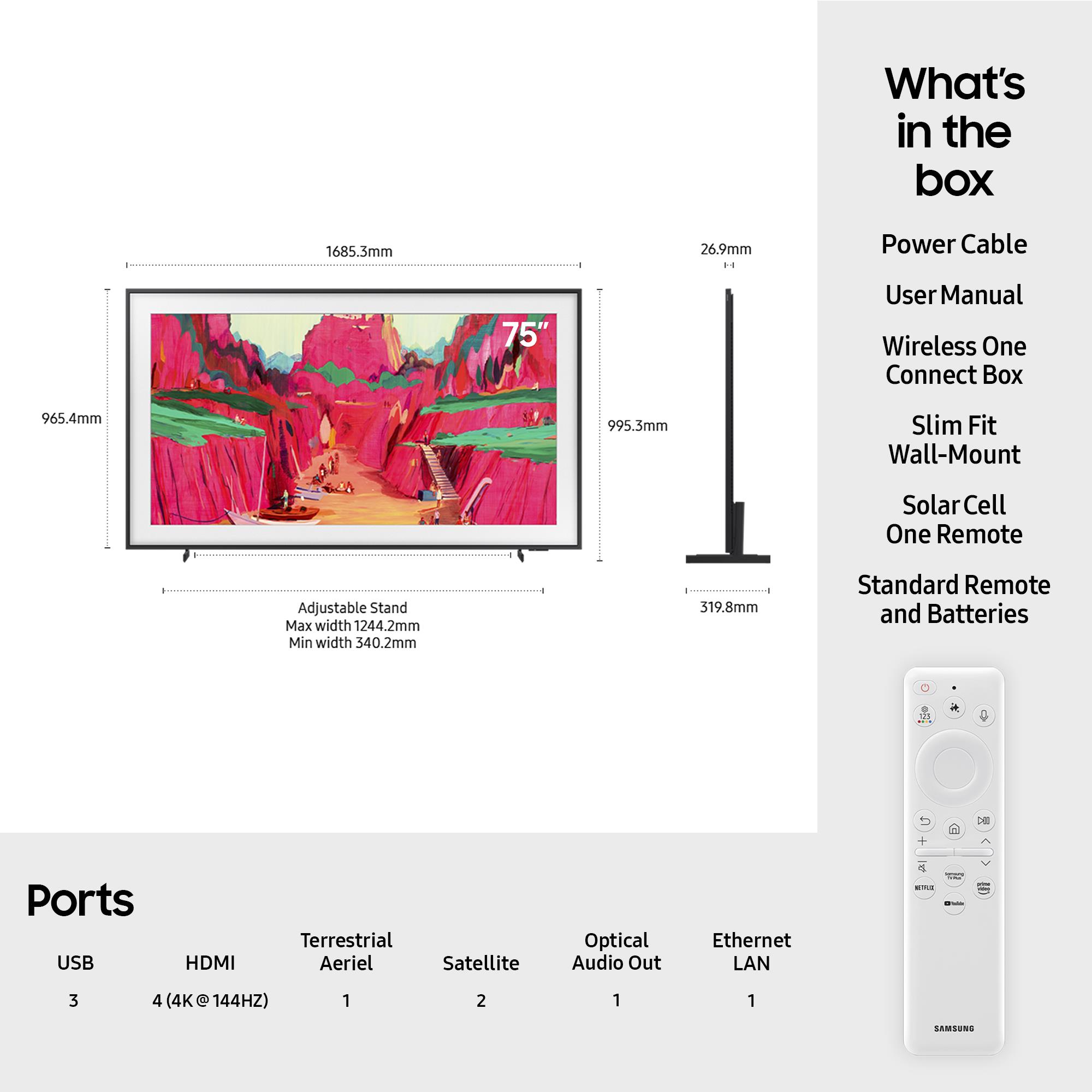 Samsung The Frame Pro QE75LS03FW<br>75" 4K UHD Neo QLED TV