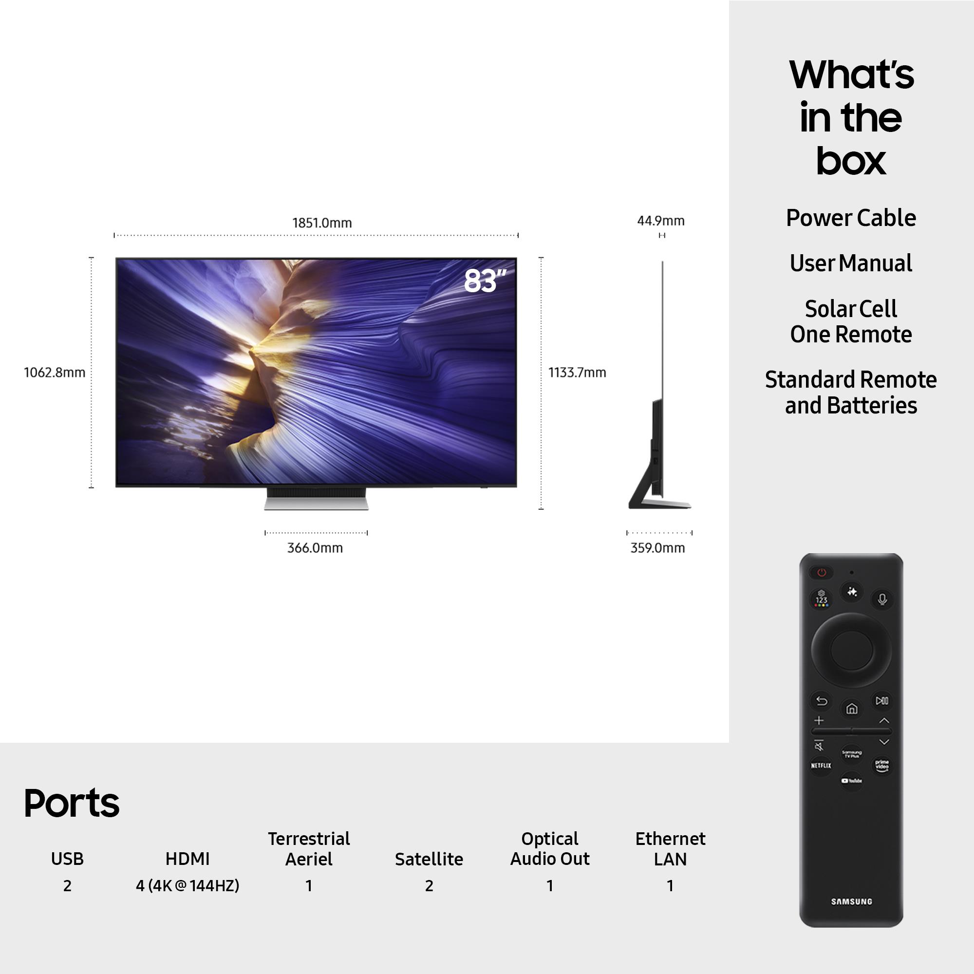 Samsung QE83S90F<br>83" 4K UHD OLED TV