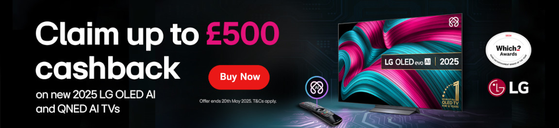 Claim up to £700 cashback on selected LG OLED TV's