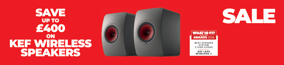 Save up to £400 on selected KEF Wireless Speakers