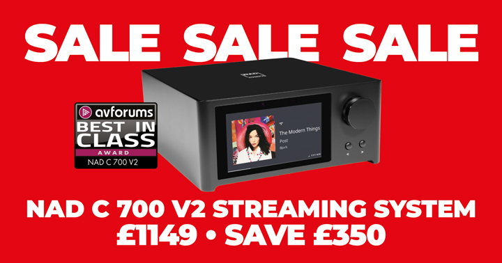 NAD C 700 V2 BluOS Streaming System Now Only £1149 Save £350
