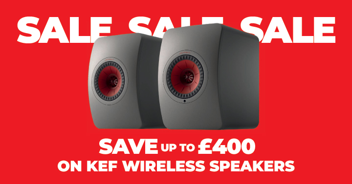 Save up to £400 on selected KEF Wireless Speakers