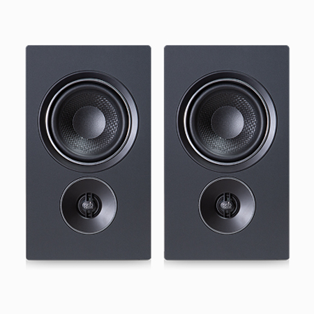 PSB iQ1 powered stereo speakers in black